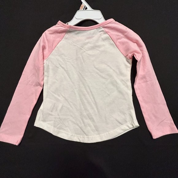 EPIC THREADS GIRLS PINK HOLIDAY WHITE RAINBOW LOGO TOP - Picture 4 of 6